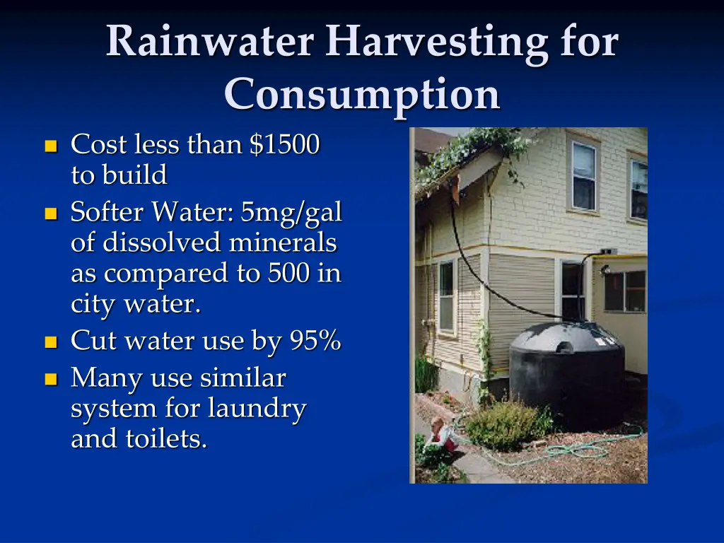 rainwater harvesting for consumption