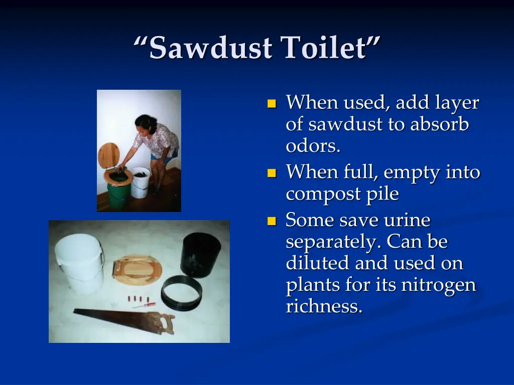 sawdust toilet