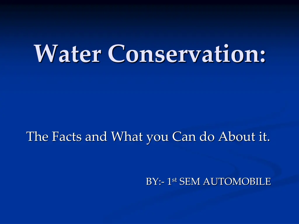 water conservation