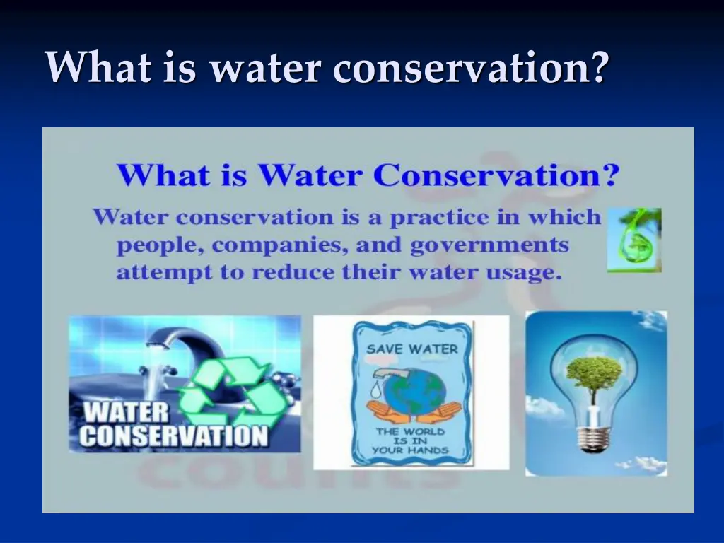 what is water conservation