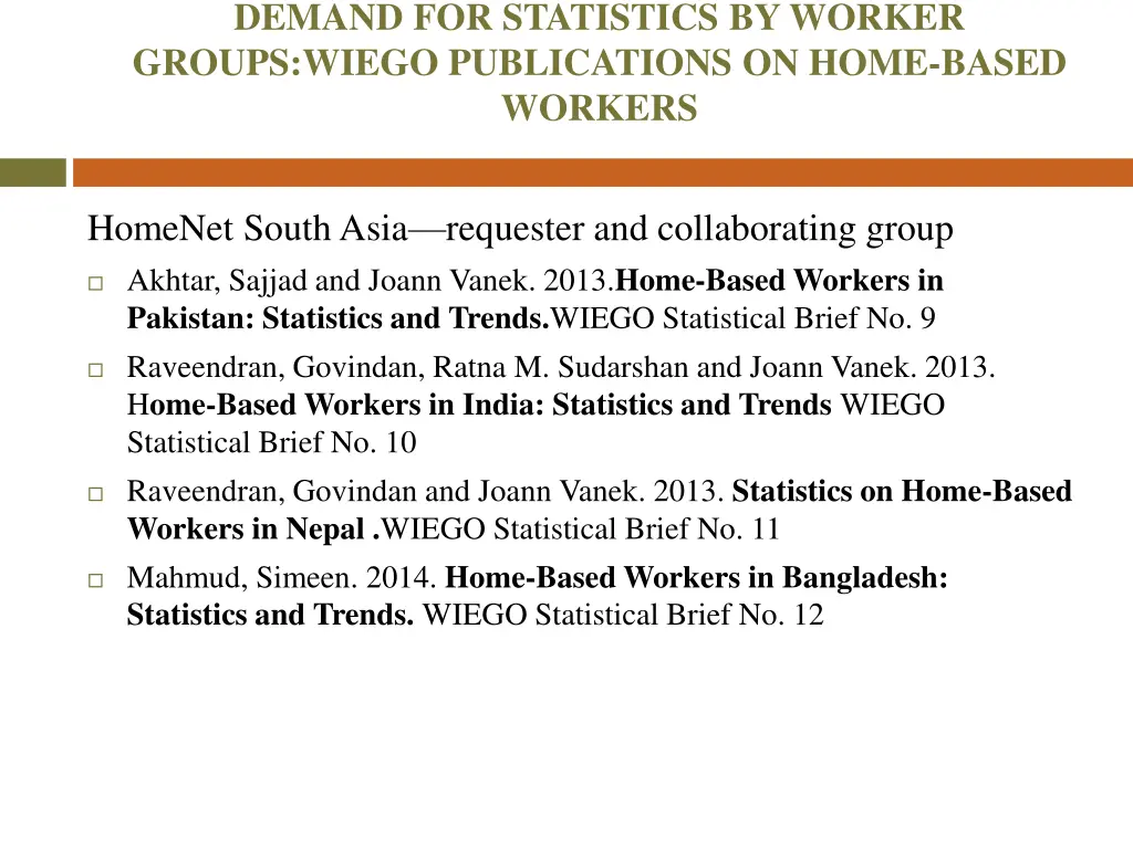 demand for statistics by worker groups wiego