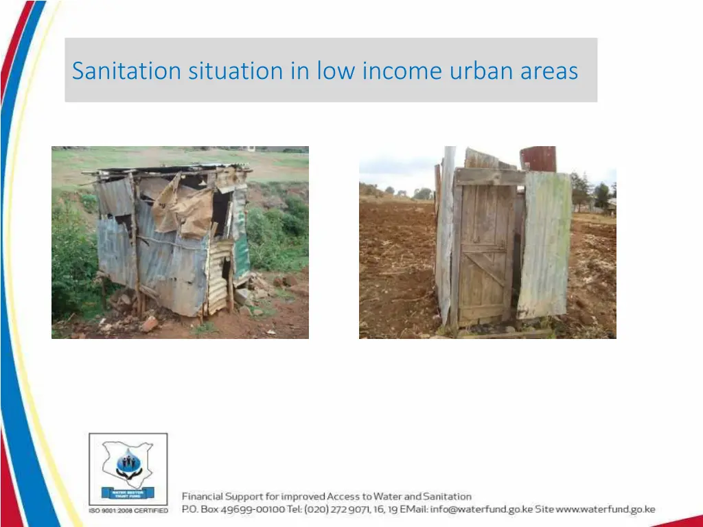 sanitation situation in low income urban areas