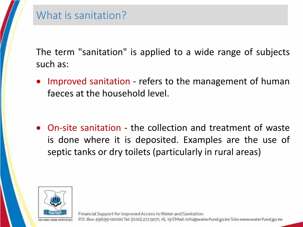 what is sanitation 1