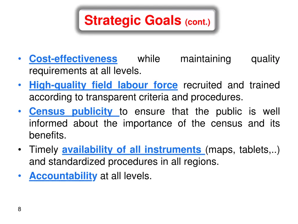 cost effectiveness requirements at all levels