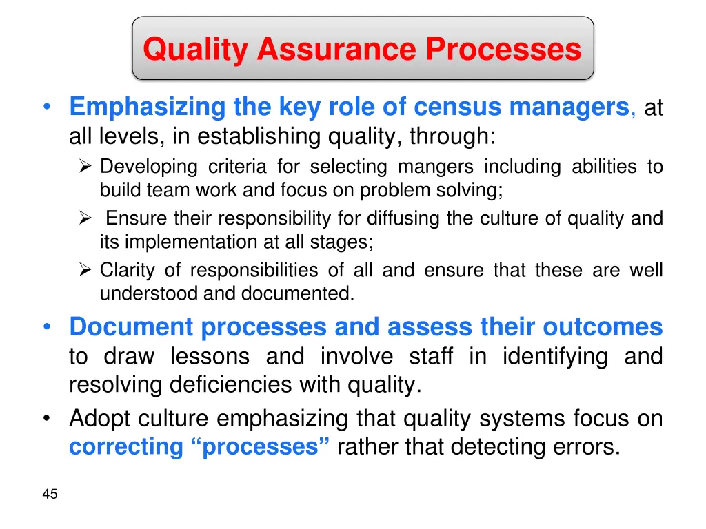 emphasizing the key role of census managers