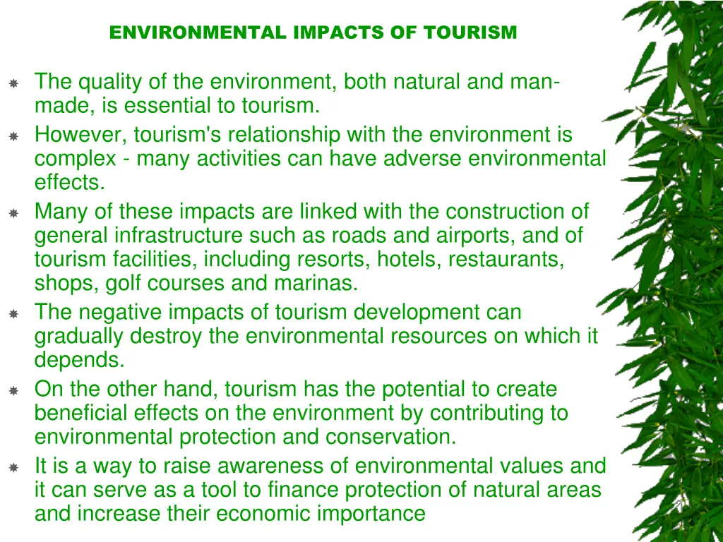 environmental impacts of tourism 1