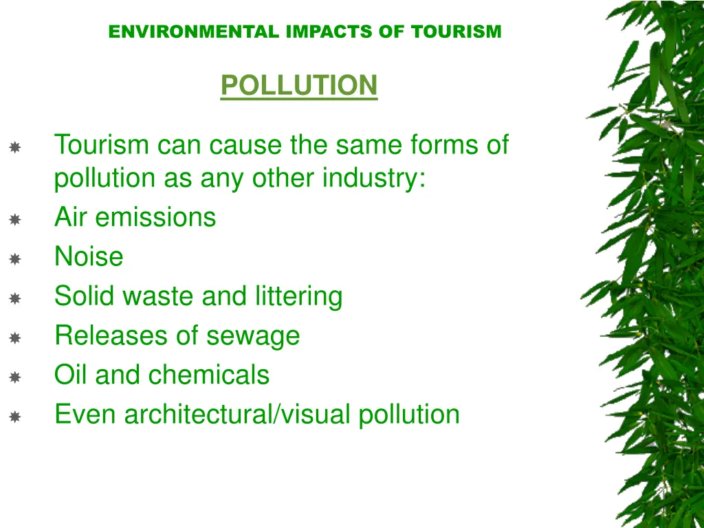 environmental impacts of tourism 10