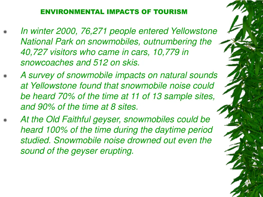 environmental impacts of tourism 12