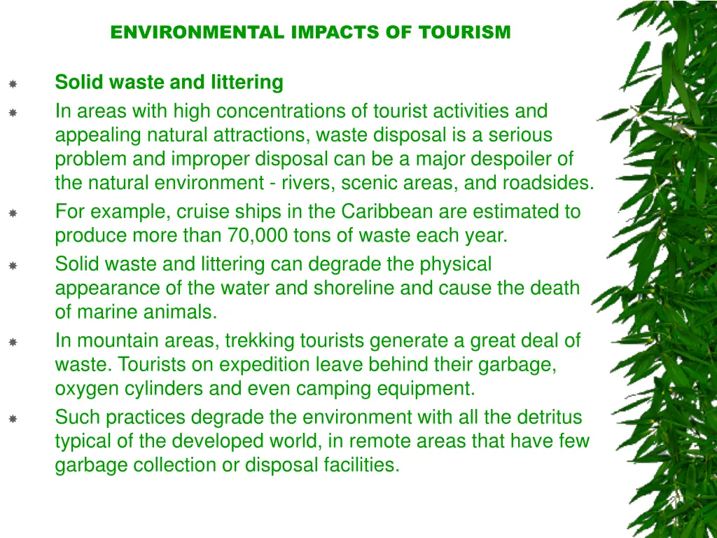 environmental impacts of tourism 13