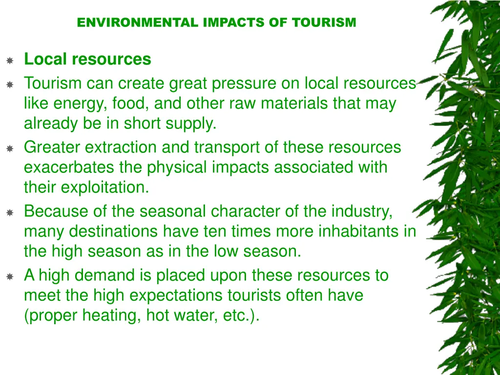 environmental impacts of tourism 8