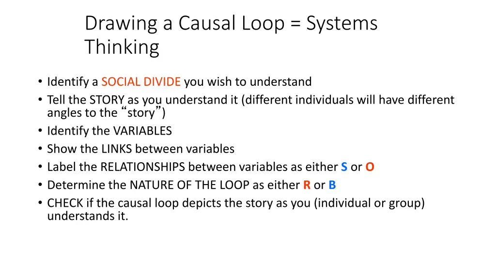 drawing a causal loop systems thinking