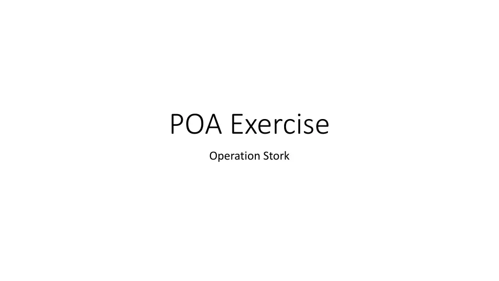 poa exercise