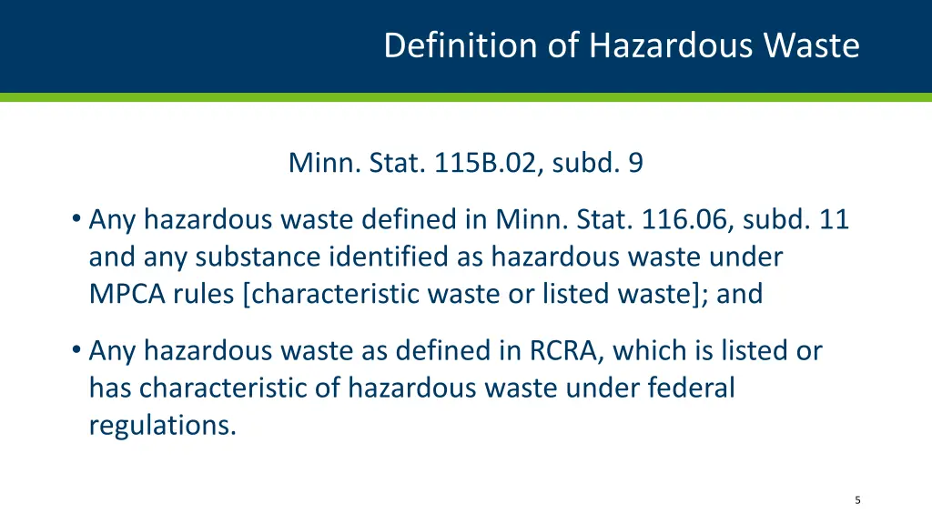 definition of hazardous waste