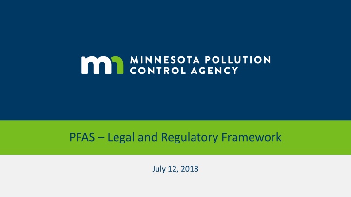 pfas legal and regulatory framework