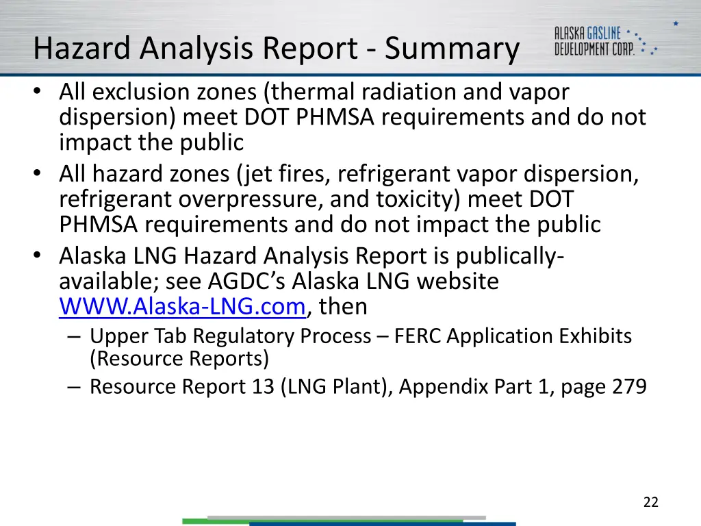 hazard analysis report summary all exclusion