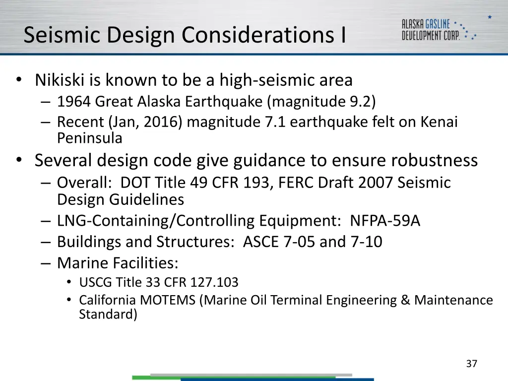 seismic design considerations i