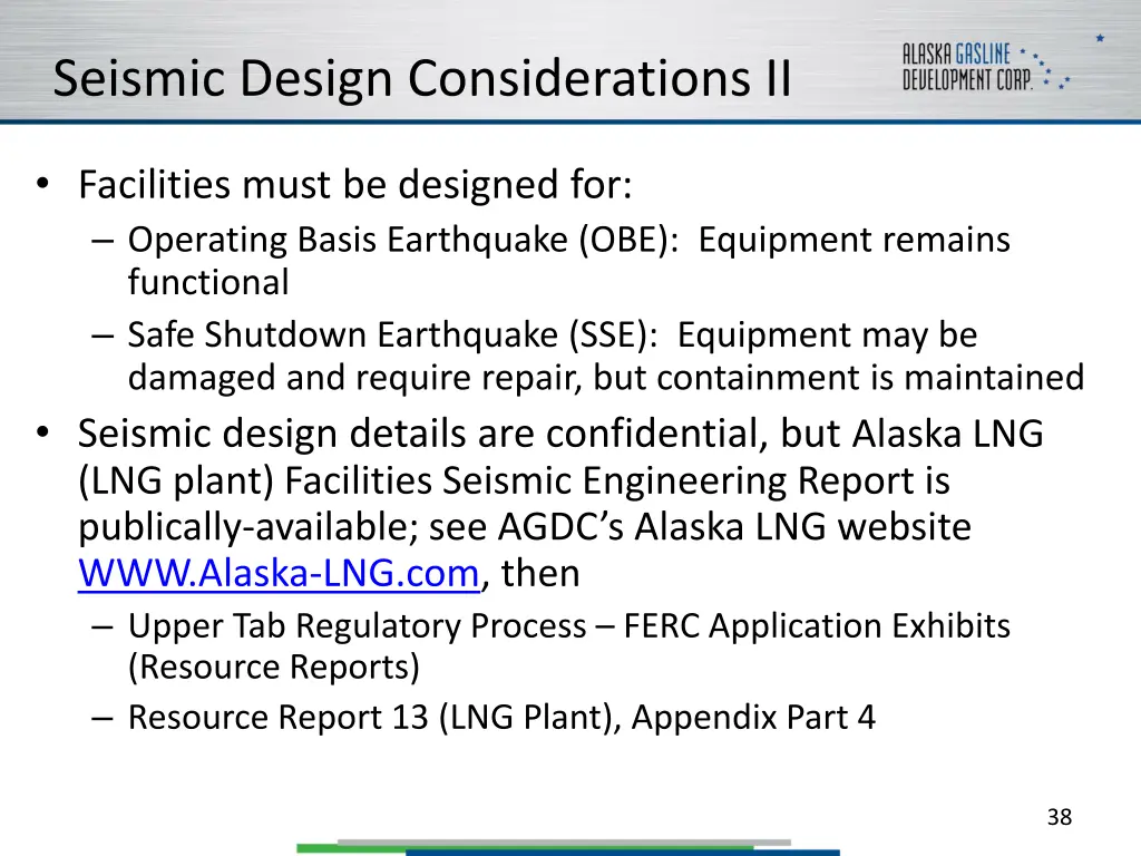 seismic design considerations ii