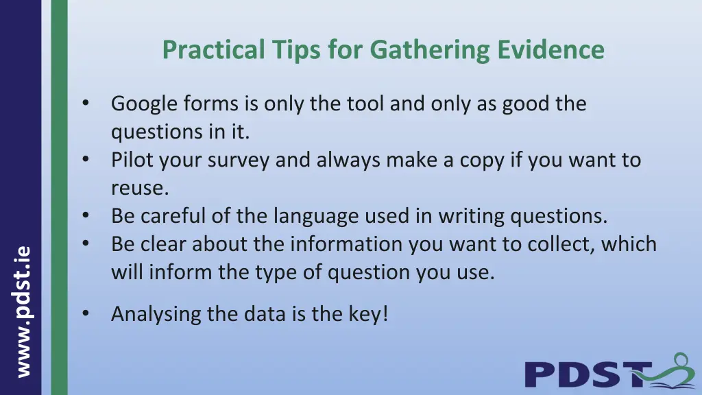 practical tips for gathering evidence