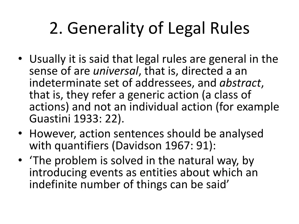 2 generality of legal rules 1