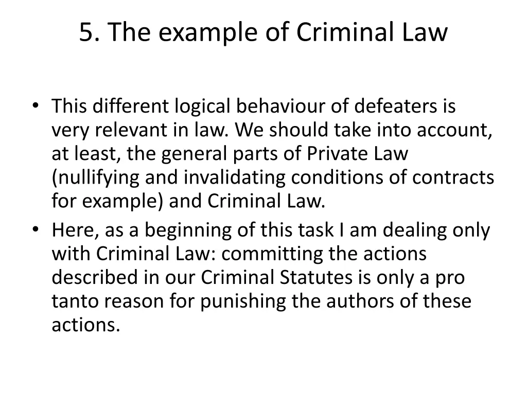 5 the example of criminal law