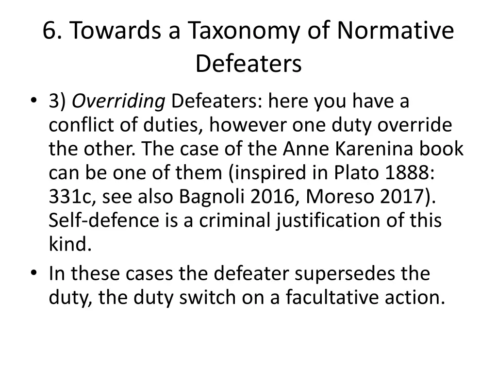 6 towards a taxonomy of normative defeaters 1