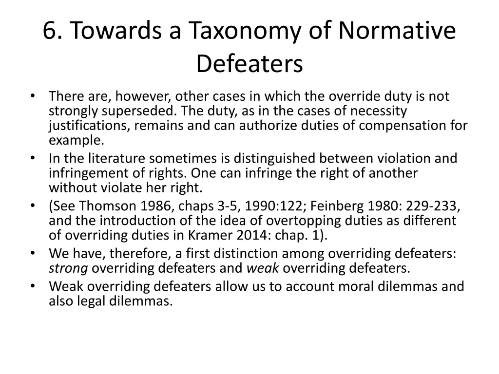 6 towards a taxonomy of normative defeaters 2