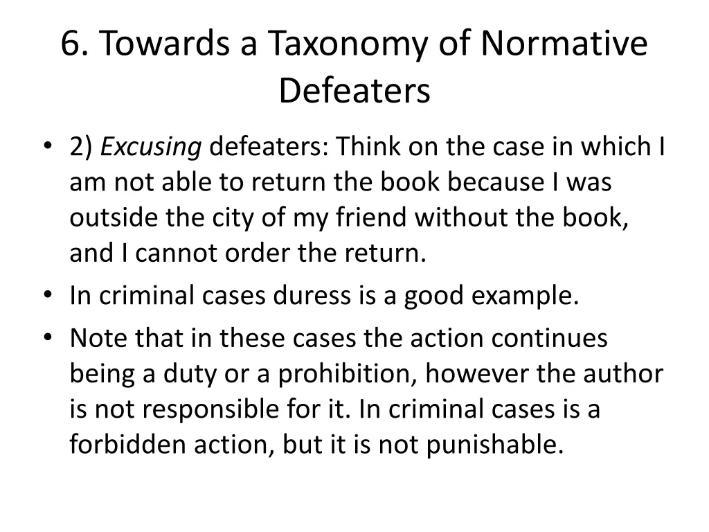 6 towards a taxonomy of normative defeaters