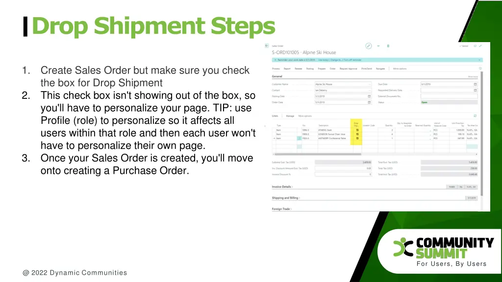 drop shipment steps