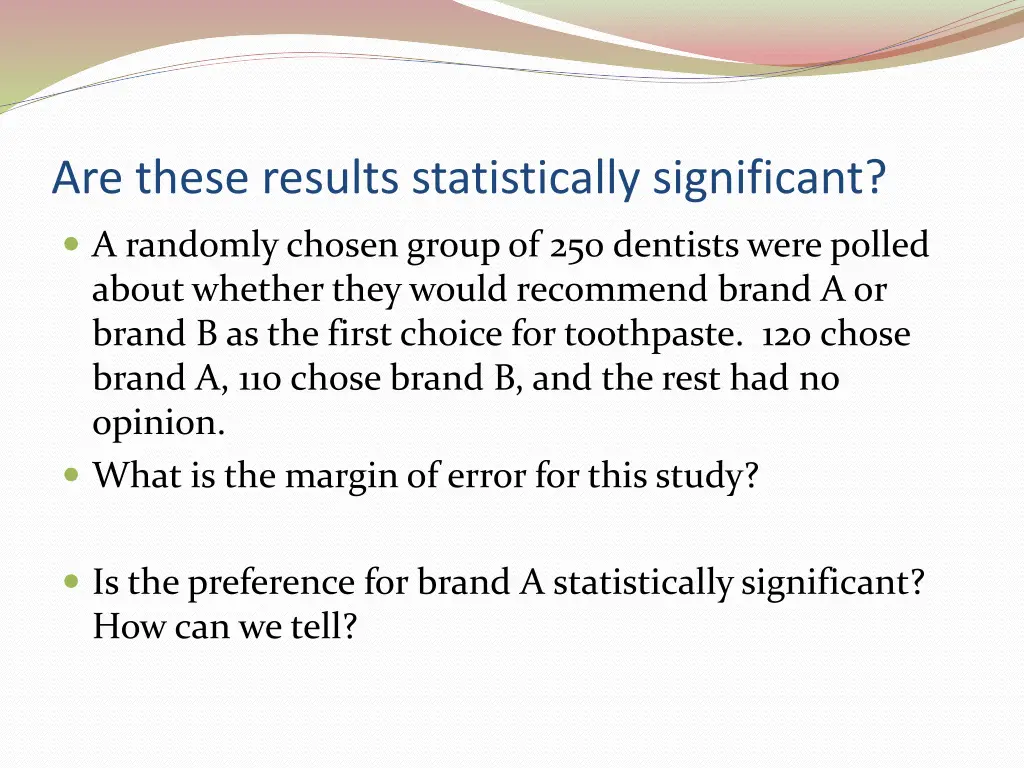 are these results statistically significant