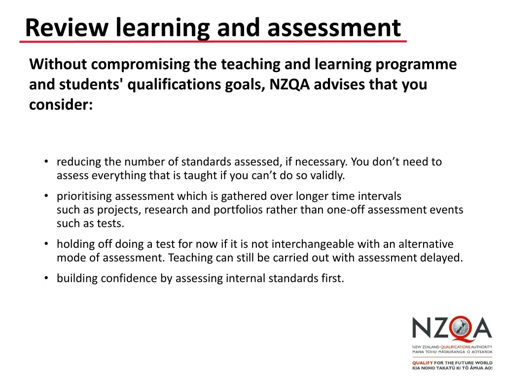 review learning and assessment 1