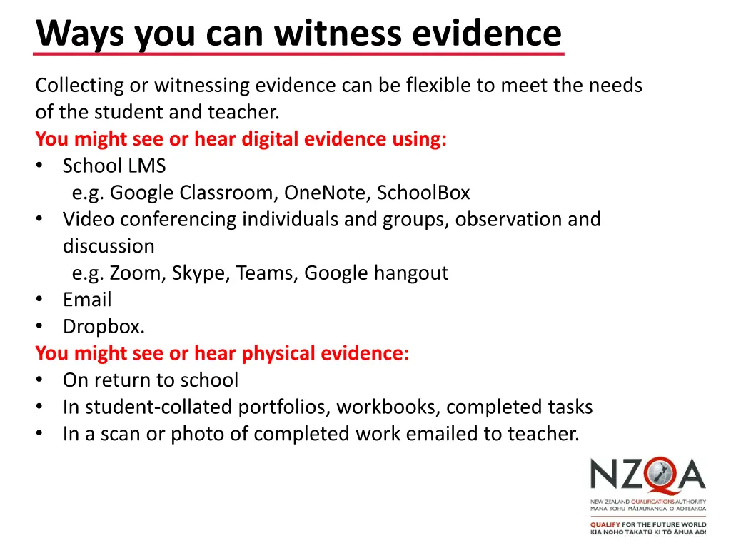 ways you can witness evidence