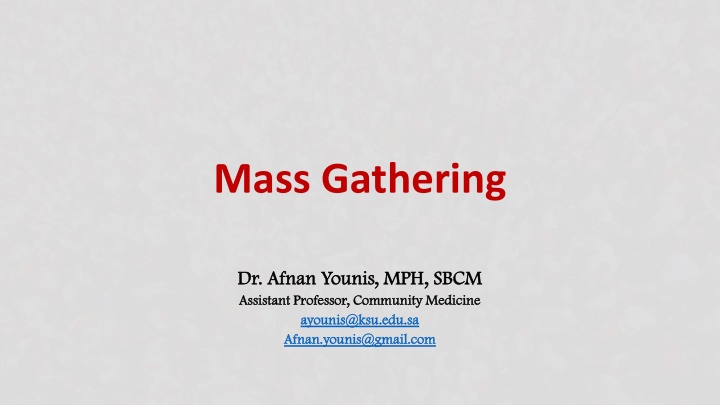 mass gathering