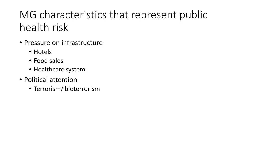 mg characteristics that represent public health 1