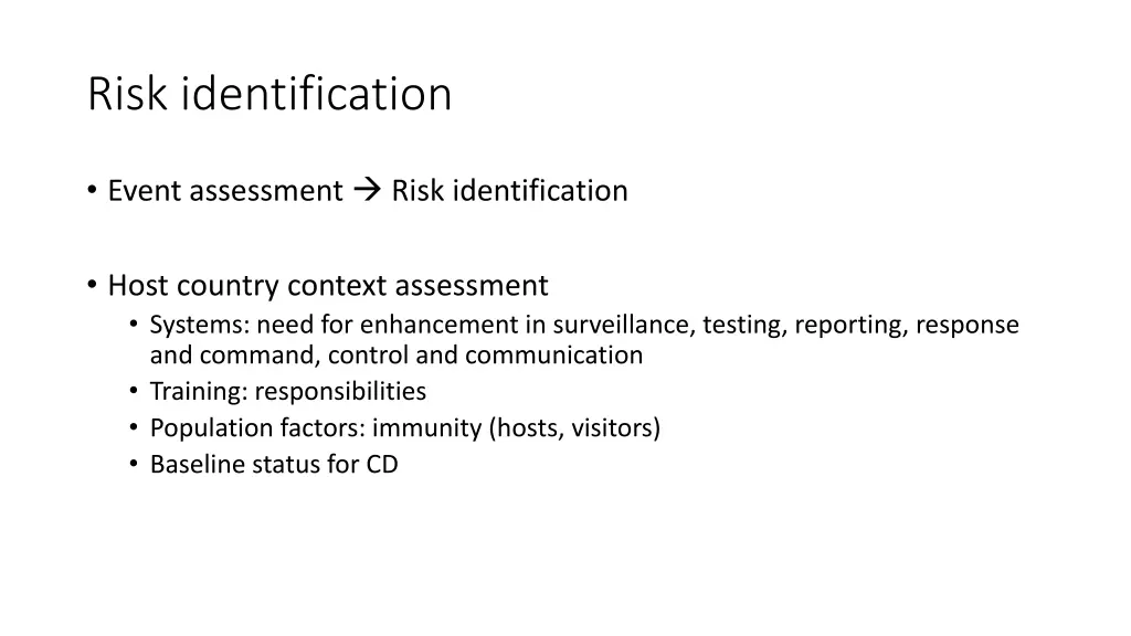 risk identification