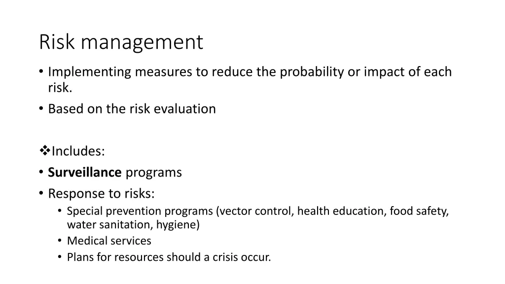 risk management