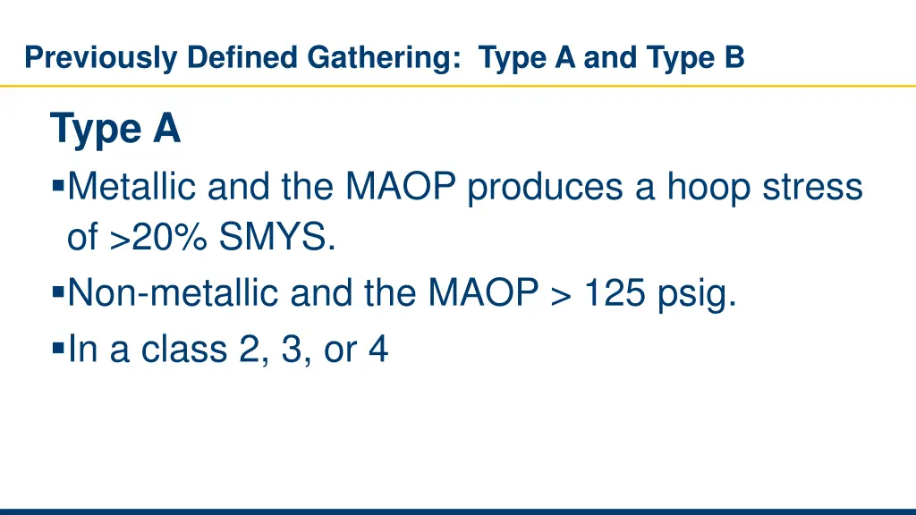 previously defined gathering type a and type b