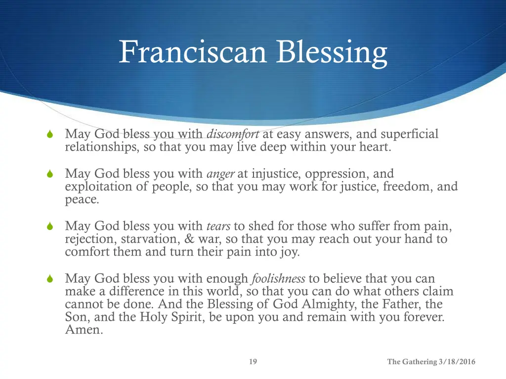 franciscan blessing