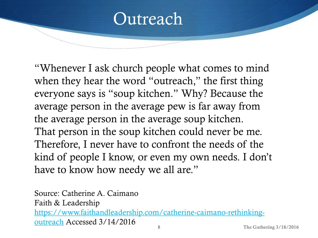 outreach