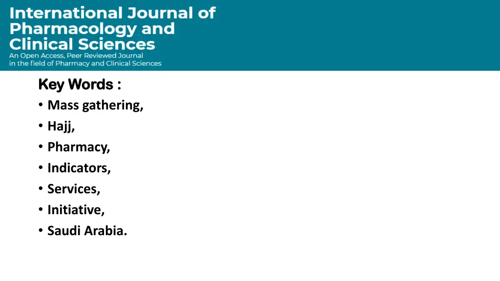 key words key words mass gathering hajj pharmacy