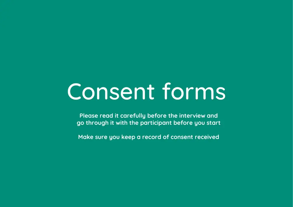 consent forms