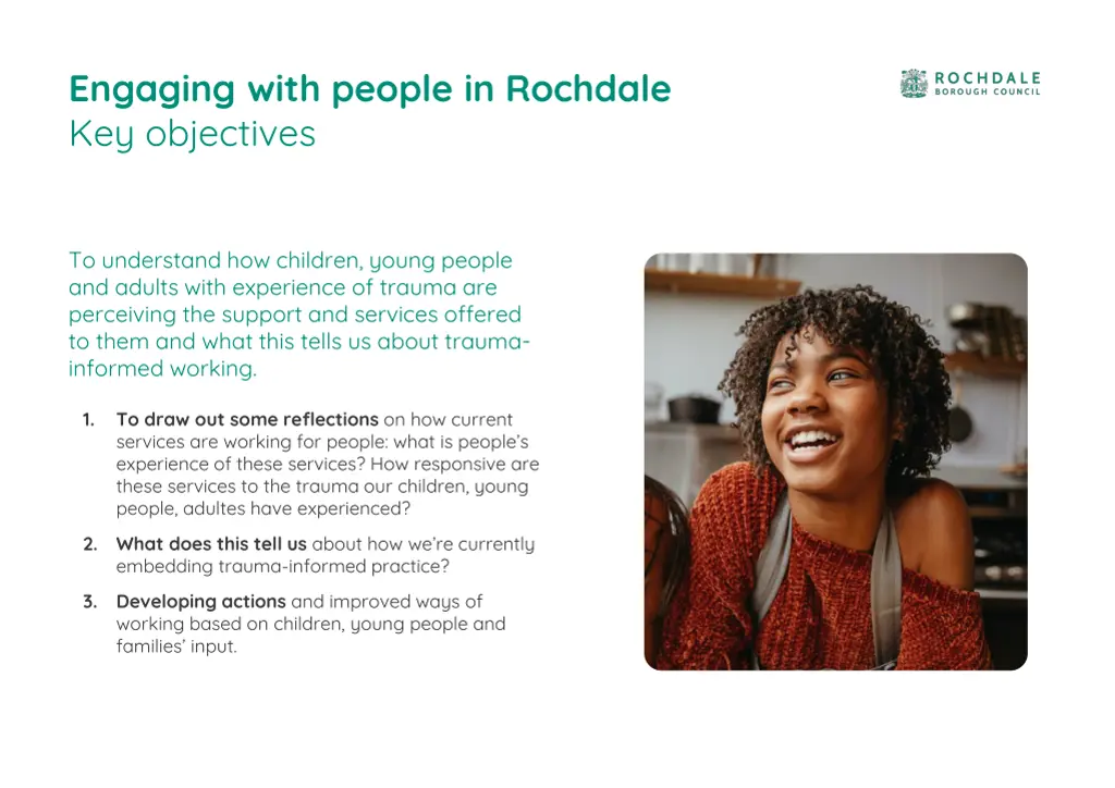 engaging with people in rochdale key objectives