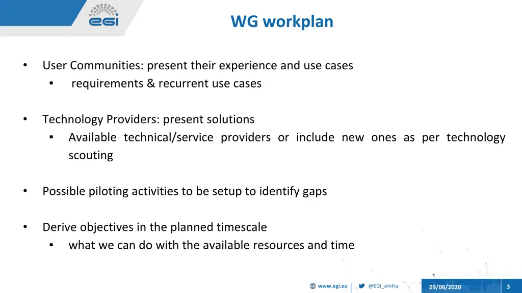 wg workplan