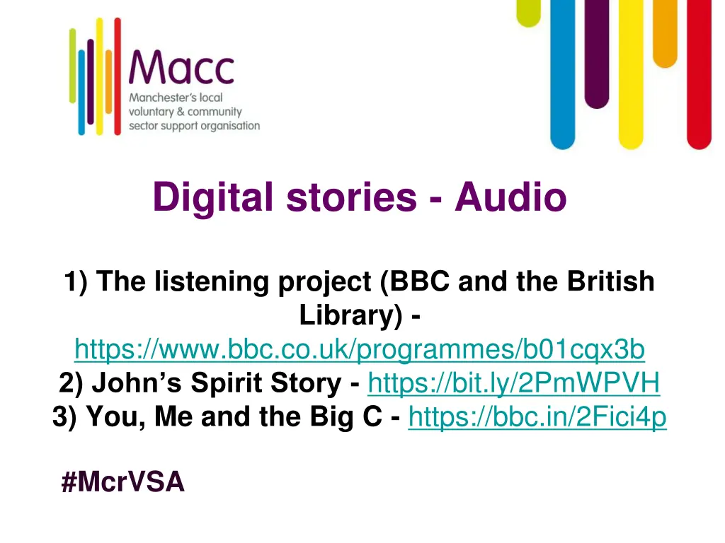 digital stories audio