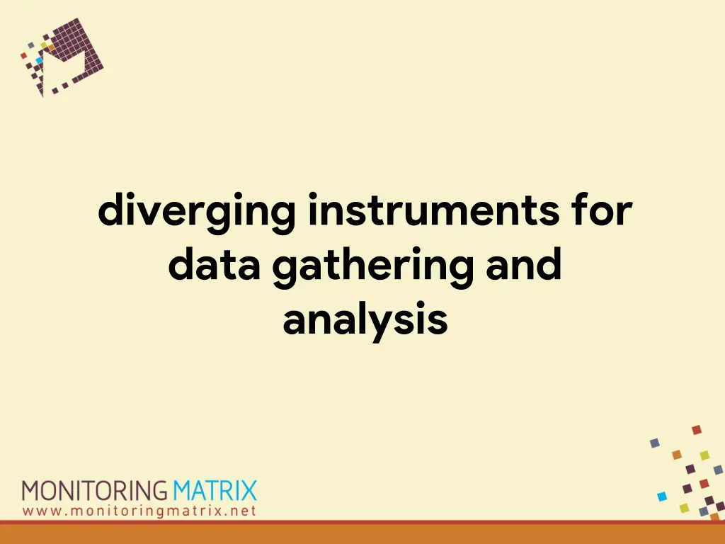 diverging instruments for data gathering