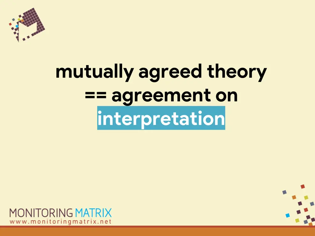 mutually agreed theory agreement on interpretation