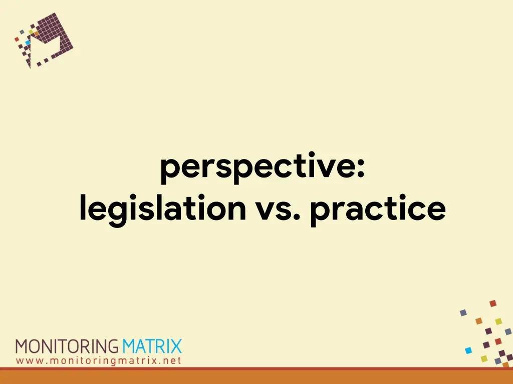 perspective legislation vs practice
