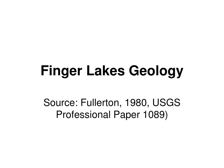 finger lakes geology