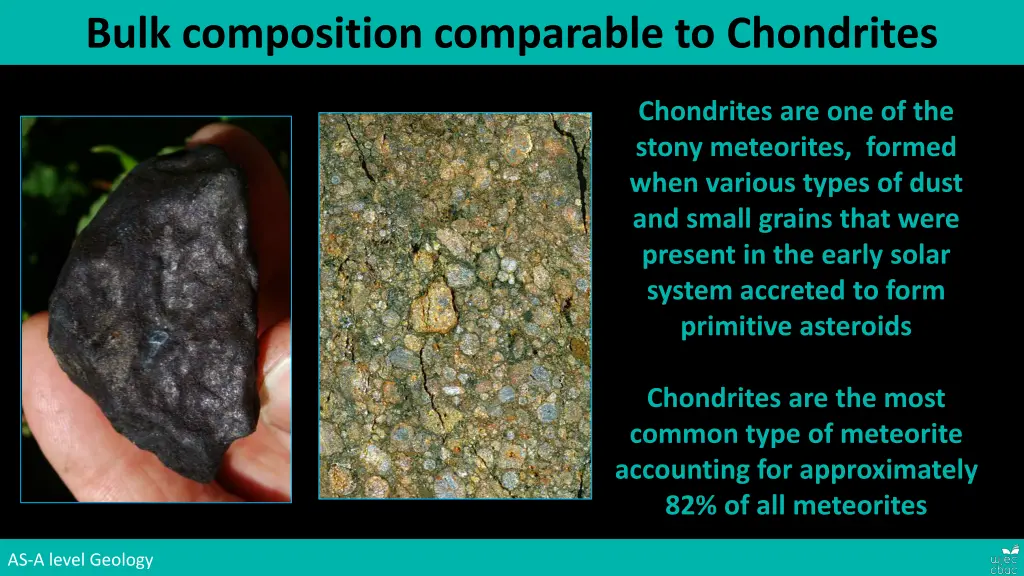 bulk composition comparable to chondrites