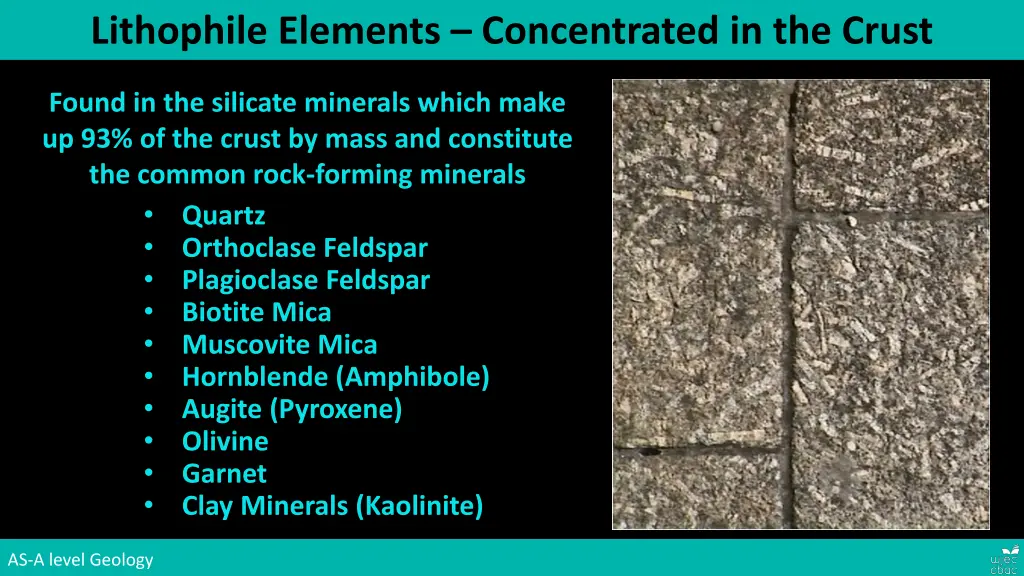 lithophile elements concentrated in the crust 1