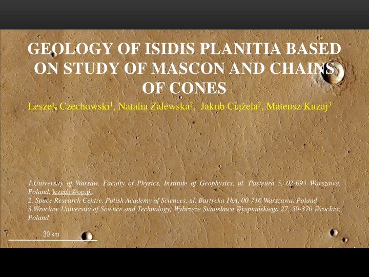 geology of isidis planitia based on study